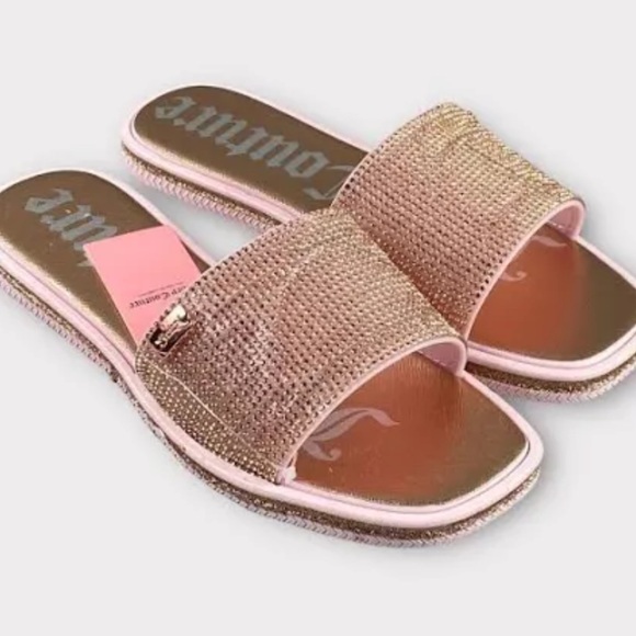 Juicy Couture Shoes - Juicy Couture Pink Sparkle Slides